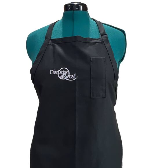 Plantation Quail All Purpose Kitchen Bib Apron Black - Picture 3 of 11